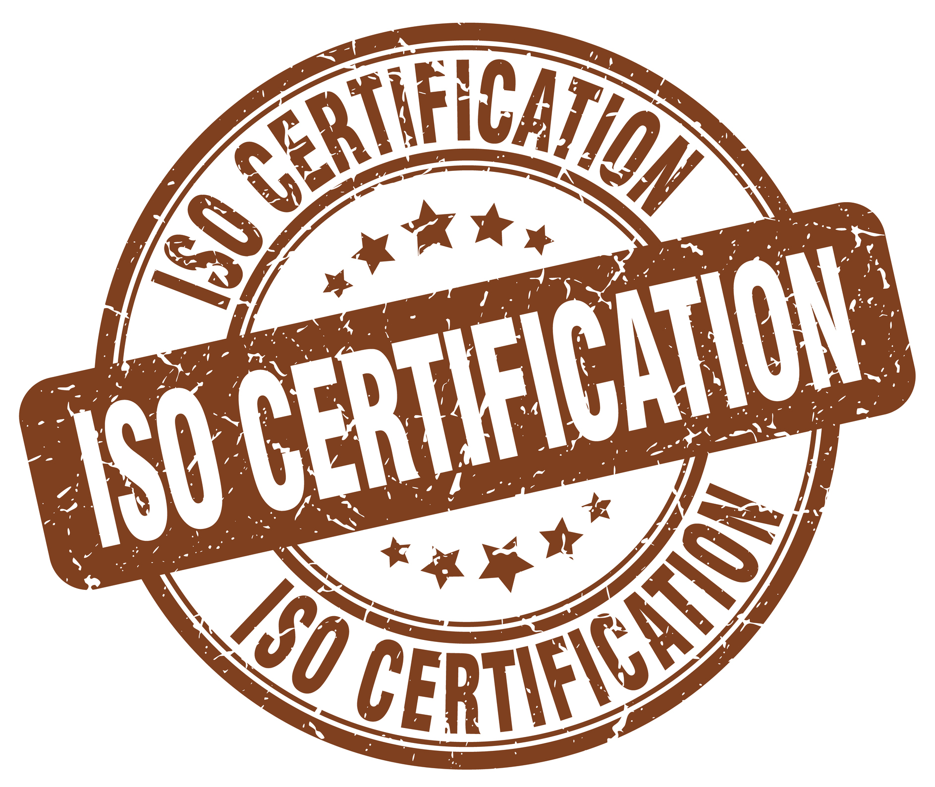 iso certification brown grunge stamp