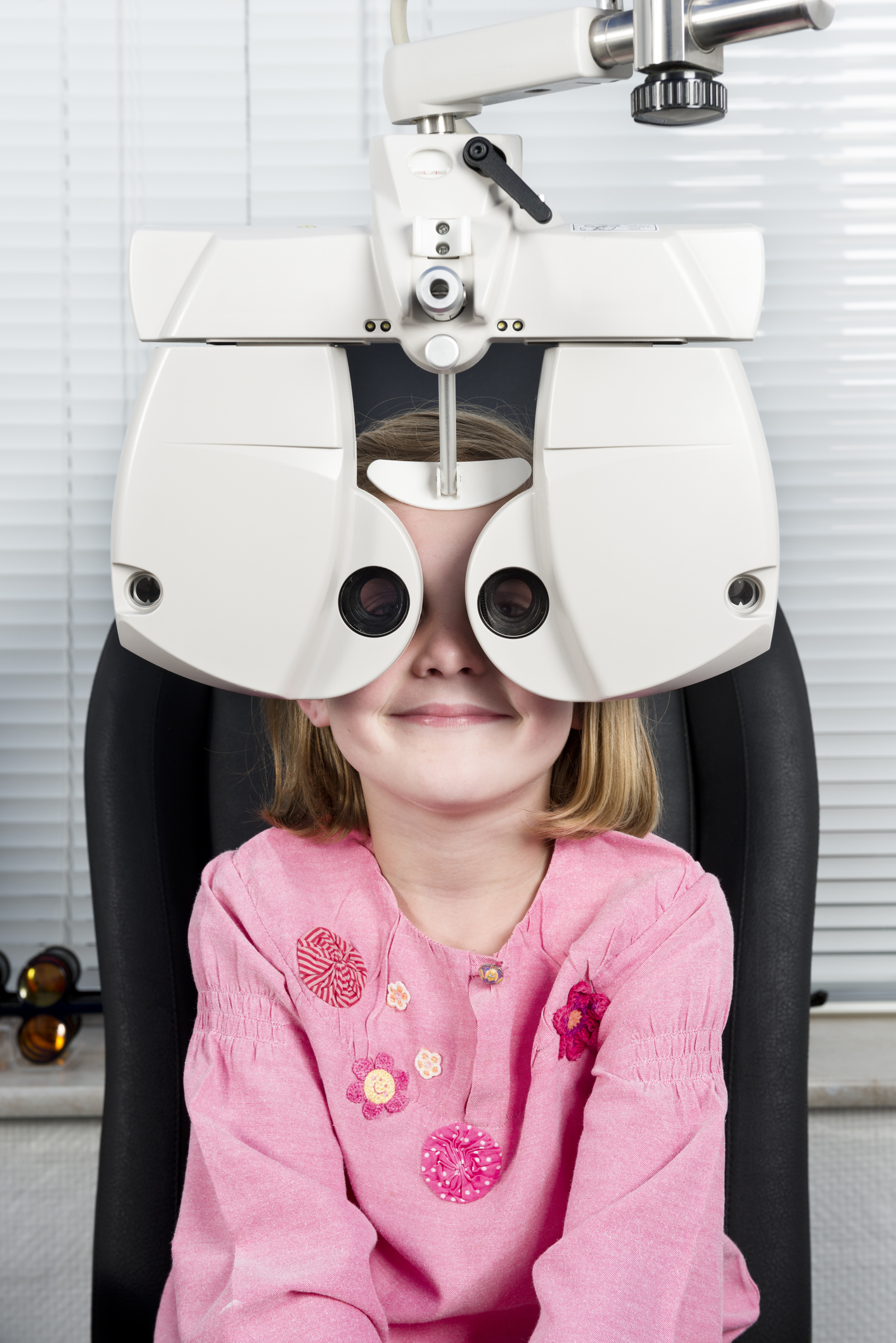 Young Girl Having Her Eyesight Checked