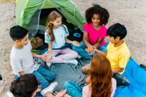 An image of a group of children playing outside