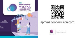 A poster for CooperVision's Asia-Pacific Myopia Management Symposium (APMMS)